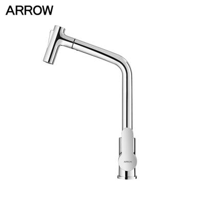 China Fashion Modern Luxury Design Pull Out Spray Kitchen Faucet , Brass Kitchen Faucet for sale