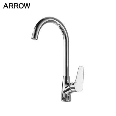 China Fashion Modern Popular Design Long Neck Single Handle Kitchen Faucet for sale