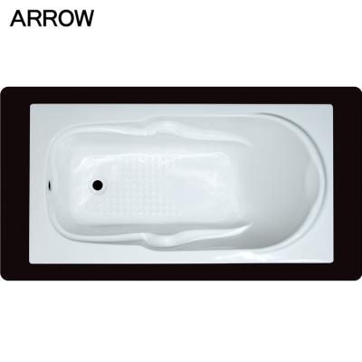 China Best Selling Pure White Acrylic Single Bathtub Embedded Low Price Bathroom Furniture for sale