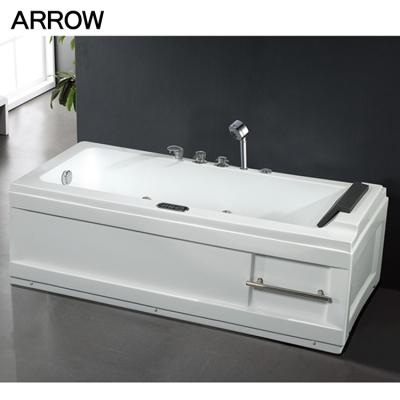 China Indoor single skirt 1 person rectangle massage bathtub/free whirlpools for bathroom installation for sale