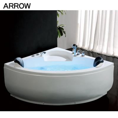 China Single Skirted 2 Person Indoor Whirlpool Massage Acrylic Soaking Bathtub With Seat for sale