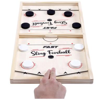 China Natural Material Board Sling Foosball Foosball Sling Game Portable Slingpuck Board Fast Game Puck Game Foosball Sling Board For Kid for sale