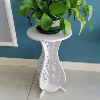 China Home Decorations Plastic Modern White Wooden Mini Convertible Flower Stands Planter Table White Flower Stand for sale