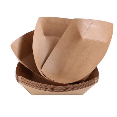 China Folding Kraft Waterproof Fast Ship Eco - Friendly Disposable Party Packing Custom Food Store for sale