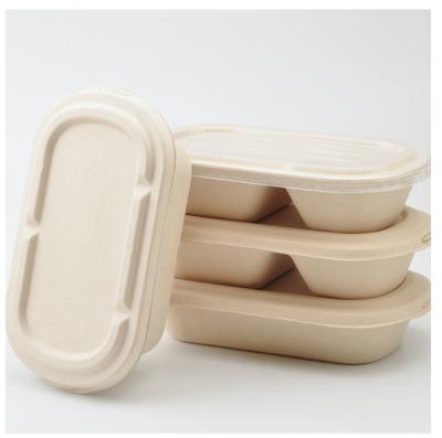 China Sugar Cane Biodegradable Biodegradable Disposable Tableware Lunch Box Compostable Food Containers for sale