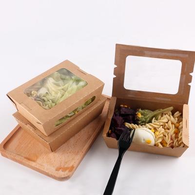 China Disposable Salad Packing Box Biodegradable Food Take Away Container for sale