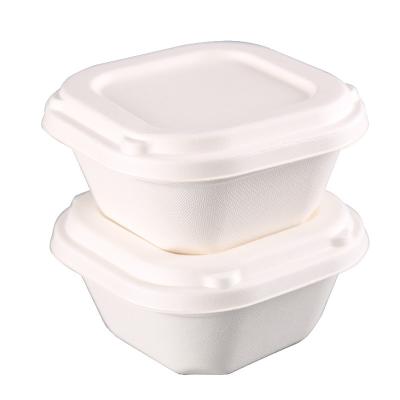 China Clamshell Disposable Biodegradable Microwave Natural Sugar Cane Pulp Bagasse Food Container for sale