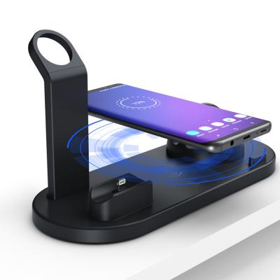 China Phone*4/Smart Watch/Earphone/Night Light Hit Radio Smart Charging Dock 3 in 1 Wireless Charger for Phone Watch Earphone Airpod Charger for sale