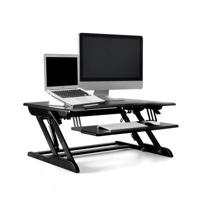 China (Size) UPERGO Adjustable Height Adjustable Stand Up Desk Converter Sit To Stand Tabletop Dual Monitor Quick Riser for sale