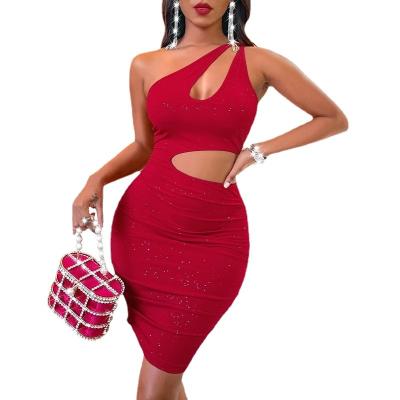 China soft strapless plus size tank summer dress Anti-wrinkle top party prom club party drawstring dress sexy backless elegant slim tight sequins dress for sale