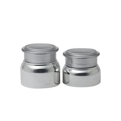 China Glass container cosmetic jar for skin care with plastic lid for sale