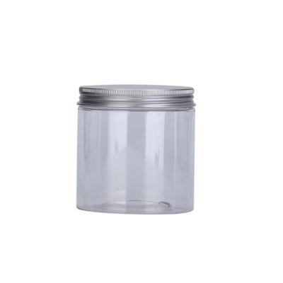 China 6oz 8oz 16oz 250g 350g Pet Wide Mouth Cream Skin Care Plastic Jars With Aluminum Screw Cap Lids for sale