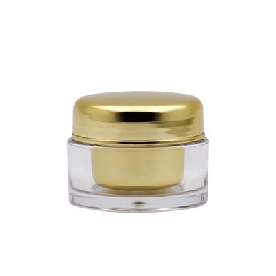 China Gold 5ml Makeup Skin Care Cream Small Plastic Cosmetic Jars for sale