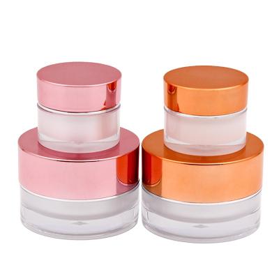 China Skin Care Cream Clear Acrylic Cosmetic Jars 5ml 10ml for sale