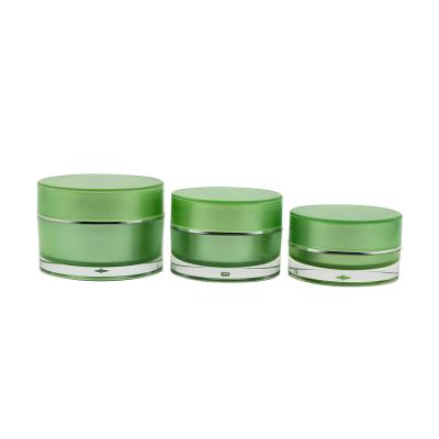 China 30ml cosmetic thick light green acrylic cream jar 30g 10g for sale