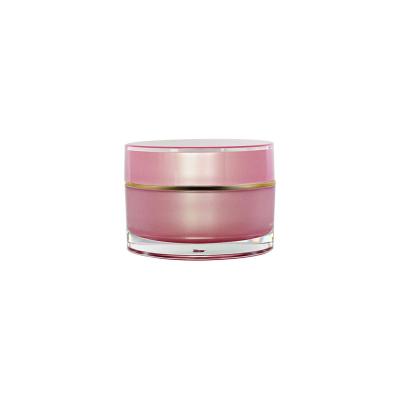 China Cosmetic 2 oz acrylic pink cream jar for cosmetic packaging for sale