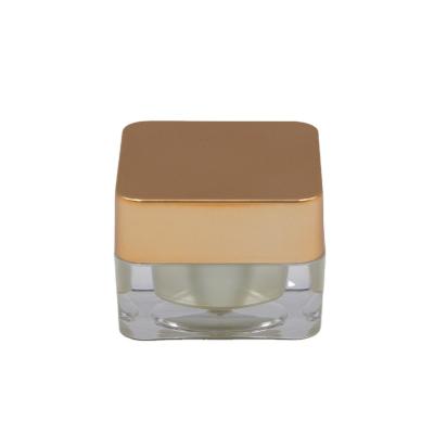 China Lip Care Products Adjust Plastic Jar 10g Gold Small Custom Acrylic Luxury Lip Balm New for sale