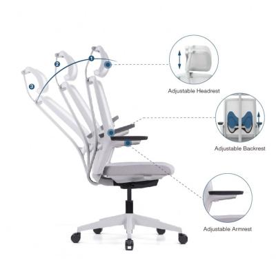 China (Height) High Quality Bifma Office Staff Ergonomic Adjustable Adjustable Chair With Headrest for sale