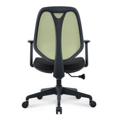 China (Size)Adjustable PU Fixed Armrest Office Chair View Business Chair Nylon Swivel Computer Kerusi Pejabat for sale