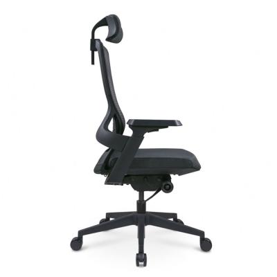 China Hot Products Ergonomic High Back Office Chair Footrest Luxury Black Chair (Height) Adjustable for sale