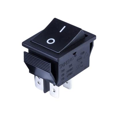 China Electrical equipment easy and simple to handle lastic black shell square illuminated 4pin t125 rocker switch for medical equipment for sale