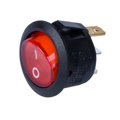 China China Electric Supplier Equipment Round Type Supporting Rocker Switches With Waterproof 15a 125/250v 2/3 Pins for sale