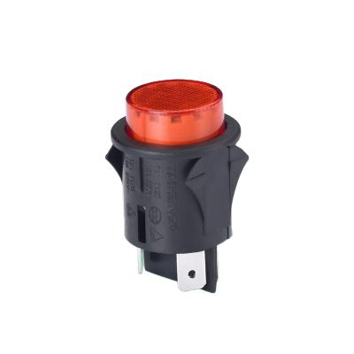 China Round Long Life Lit Self-Latching Push Button Switch for sale