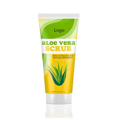 China Exfoliator Private Label Soothing Enhancement Exfoliating Lighting Aloe Vera Face Scrub for sale