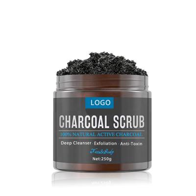 China Natural Exfoliator OEM Korea Beauty Face Body Care Natural Organic Pure Bamboo Charcoal Scrub for sale