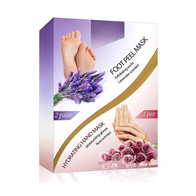 China Peeling Exfoliating Moisturizing Whitening OEM Customize Natural Feet Peel Exfoliating Hand Repair Hand Foot Mask for sale