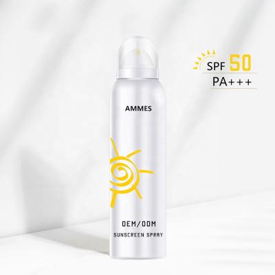 China Water Resistant OEM/ODM Sunblock SPF 30-50 Organic Face Body UV Sunscreen Spray for sale