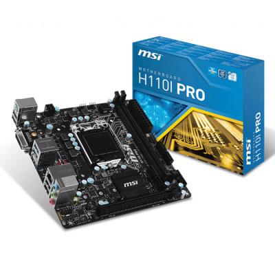 China MSI Intel H110I PRO 32GB DDR4 LGA1151 Mini Desktop ITX Gamibg Desktop Motherboard Used Version for sale