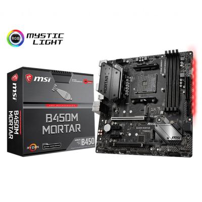 China Original New AMD B450M MSI MORTAR 64GB DDR4 AM4 M ATX Gaming Desktop Motherboard for sale