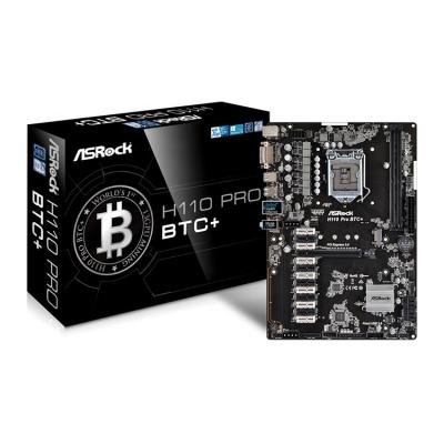 China PRO BTC+ CryptoCurrency Newcomers Support 13 GPU Support 13 GPU Linux Ethos Desktop Motherboard 12PCIE DDR4 ASROCK H110 for sale