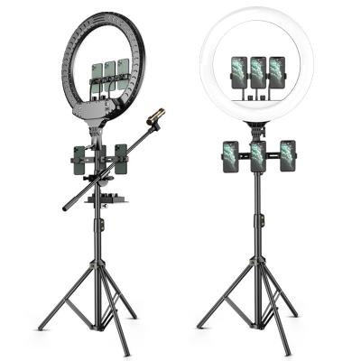 China RL-21Wireless Live Ring Light Remote Control 54cm Beauty Live Broadcast LED Ring Light With Tripod Stand 21 inch 3 Phone Holders 21 inch for sale