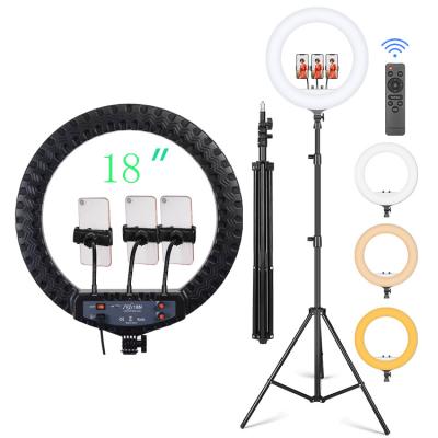 China Portable Photography Ring Light 18 Inch PORTABLE Ring Light 72W 6000K Photo Studio with Tripod Stand for Photographic Lighting for sale