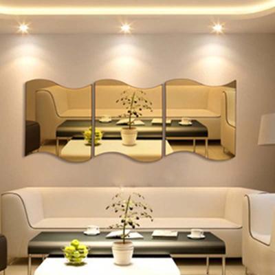 China WALL STICKER Mirror Wall Stickers 3D Acrylic Mirror Wall Sticker Decoration for sale