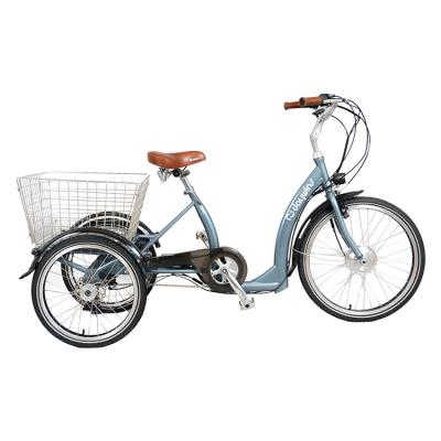 China Cheap Price Cargo 24 Inch Green Power 36v 350W 3 Wheels Adult Electric Tricycles for sale