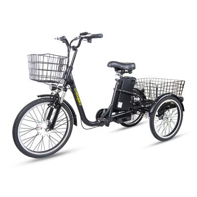 China steel cargo electric tricycle with pedals electric bike 3 wheels for adults electric tricycle for sale