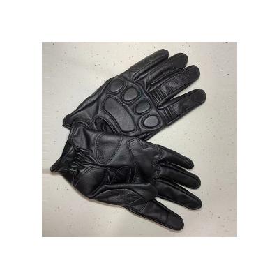 China Wrist Paste Wear Factory Price Motorcycle Protective Gloves High Quality Black Leather Gloves for sale