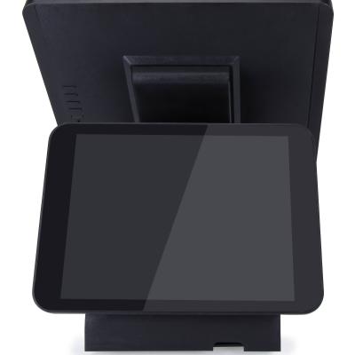 China PC+ABS dual pos system screen all in one touch pos machine restaurant pos system/15+12 inch /restaurant pos system for sale