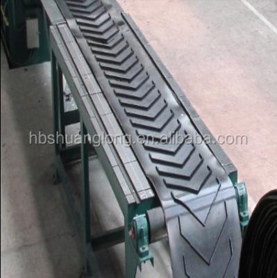 China Conveying bulk mateials at large/steep slope angle closed V chevron pattern milling machines used rubber conveyor belt for sale