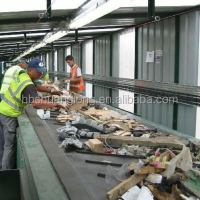 China Garbage Treatment Tear Resistant Waste Treatment Matching Rubber Conveyor Belt for sale