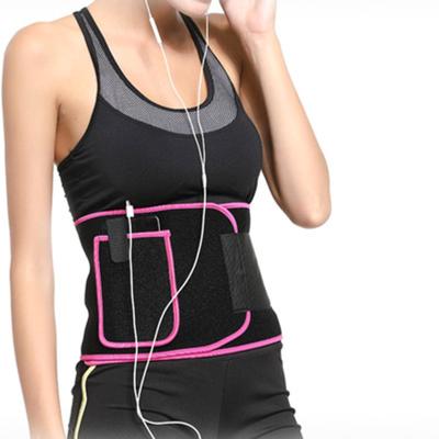 China Hot SBR+OK fabric high quality pink yoga waist pad and black belt fitness belt sports sweat corset belt for sale