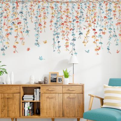 China Decorative Decals New Design Butterfly Vines Stickers Plants Living Room Creative Colorful Recycled And Easy To Use Wallpaper Self Adhesive for sale