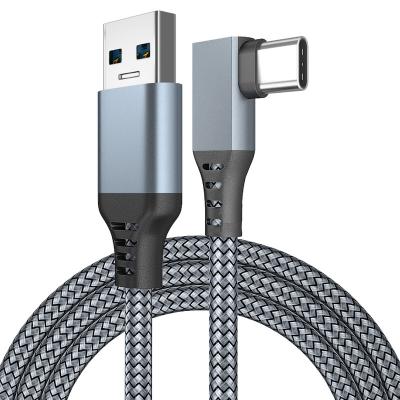 China factory direct sales 3A fast charging high quality nylon braided 3M 5M 6M VR cable usb to usb type - c charger for sale