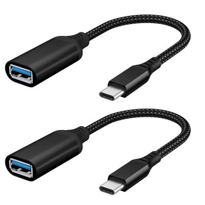 China Nylon Braided Type-C New USB 3.0 Transfer OTG Cable Android Converter Support Adapter Phone Tablet USB Car Speed ​​Adapter Cable for sale