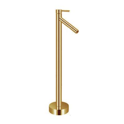 China Metered Faucets Ti-Gold Color Floor Mounted Brass 59 Bathroom Basin Mixer Tap for sale