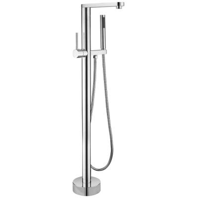 China New Product Faucet Floor Stand Faucets Without Diverter Faucet Single Handle Freestanding Bathtub Faucet for sale