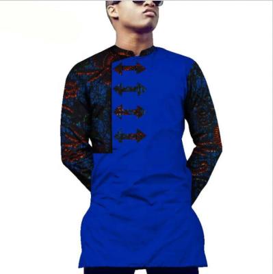 China African Cotton Clothing/Dashiki Print Shirt/African Traditional Bazin Riche Shirt for sale